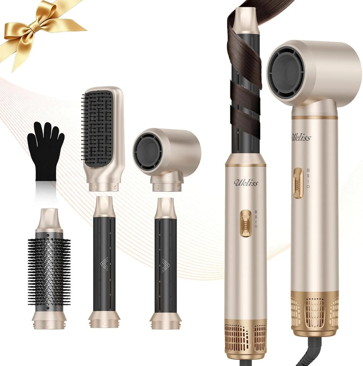 UKLISS, Szczotka, 1000 W, 30 mm, Sucha 5 w 1 Styler włosów