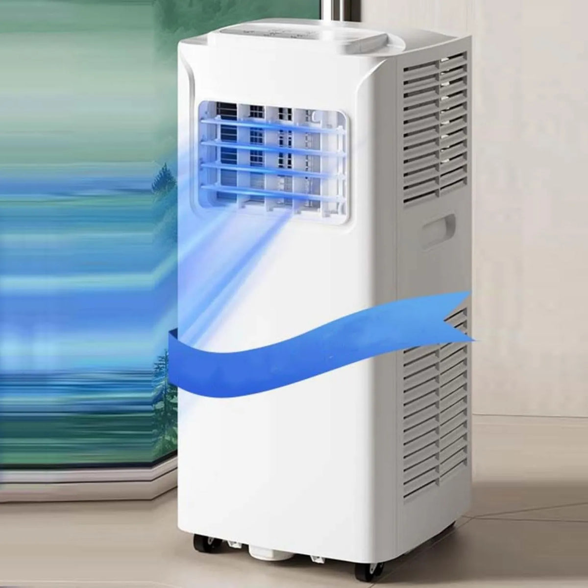 Generic klimatyzator przenośny, Klimatyzator, przenośny, minutnik, zestaw okien do pokoi do 30 m², zegar 24- godzinny, kompaktowa mobilna Klimatyzator z pilotem