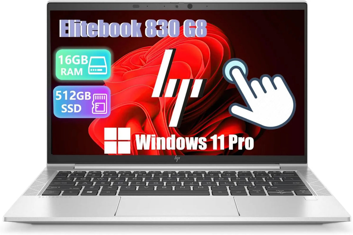 Amazon Renewed, HP i7- 1185 G7 Laptop, 13, 3 cali, dotyk, Full HD, profesjonalny, SSD 512 GB, 16 GB RAM, Windows 11 Pro, 1920 x 1080, FHD i7-1185 G7