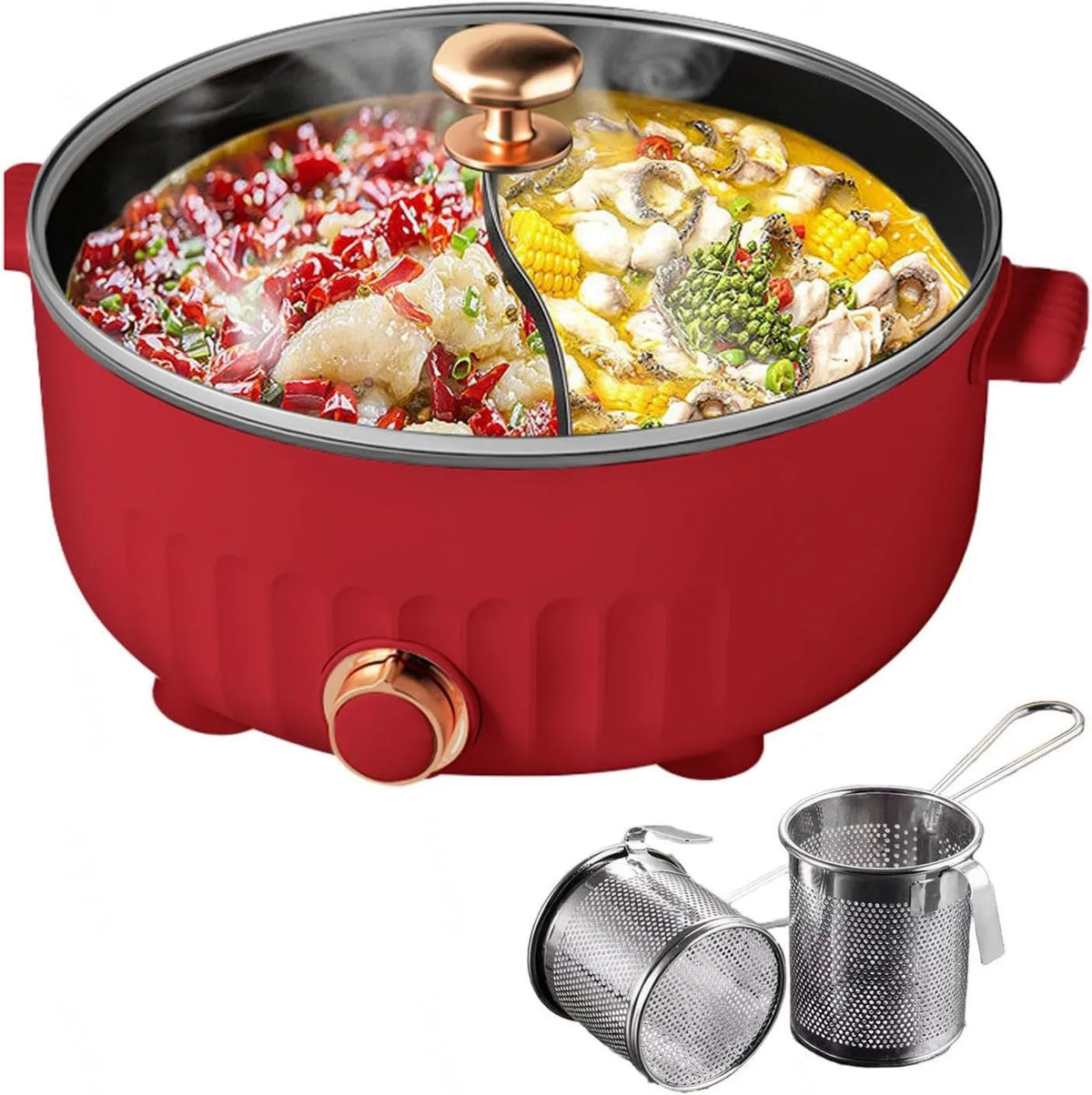 ARTSIM, Fondue, IP65, red, Chiński Fondue Elektryczny