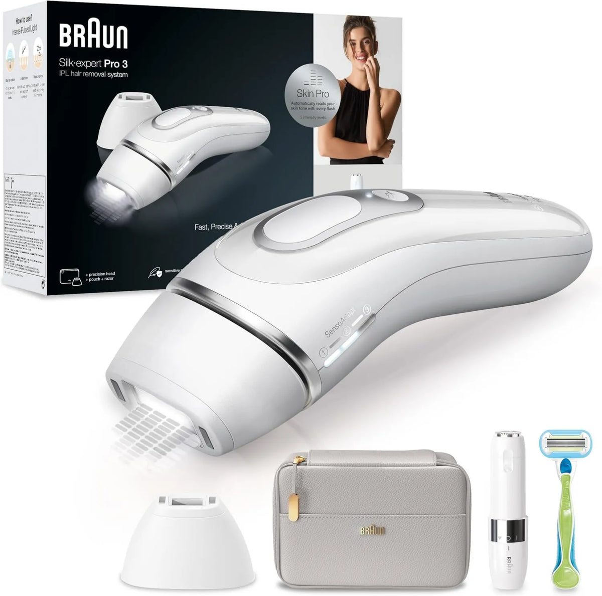 Braun depilator IPL, PL3136 damskie aparaty do usuwania włosów, usuwanie włosów, golarka, białe