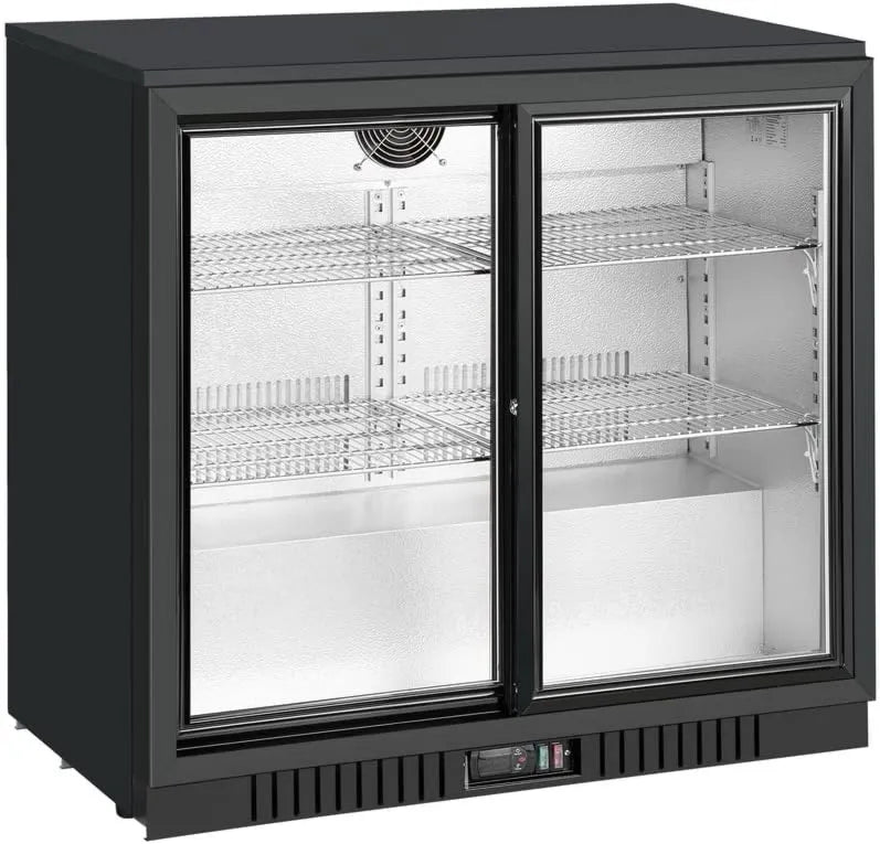 METRO Professional minilodówka, METRO profesjonalny Model GBC3102, METRO Profesjonalny tylny pasek GBC3102, 5 cm, 198 l, 160 W, 90 x 52 x 86, aluminium, blacha ocynkowana, szkło, wentylowane zimno, czarny