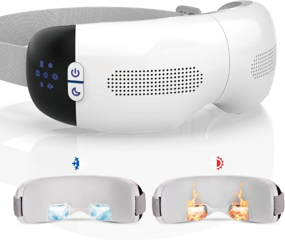 HuBDIC, Masażer, Bluetooth, funkcje grzewcze, biały, aby złagodzić migrenę