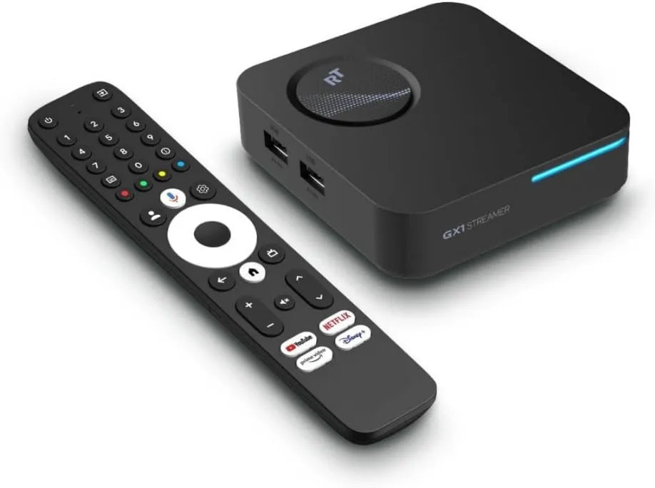 RT ROCKTEK, Google GX1 DDR4 Smart TV, TV, 4K UHD, HDMI, WiFi, Bluetooth, Android OS, 32 GB pamięci masowej, 4 GB pamięci RAM, RockTek GX1 Android TV Case