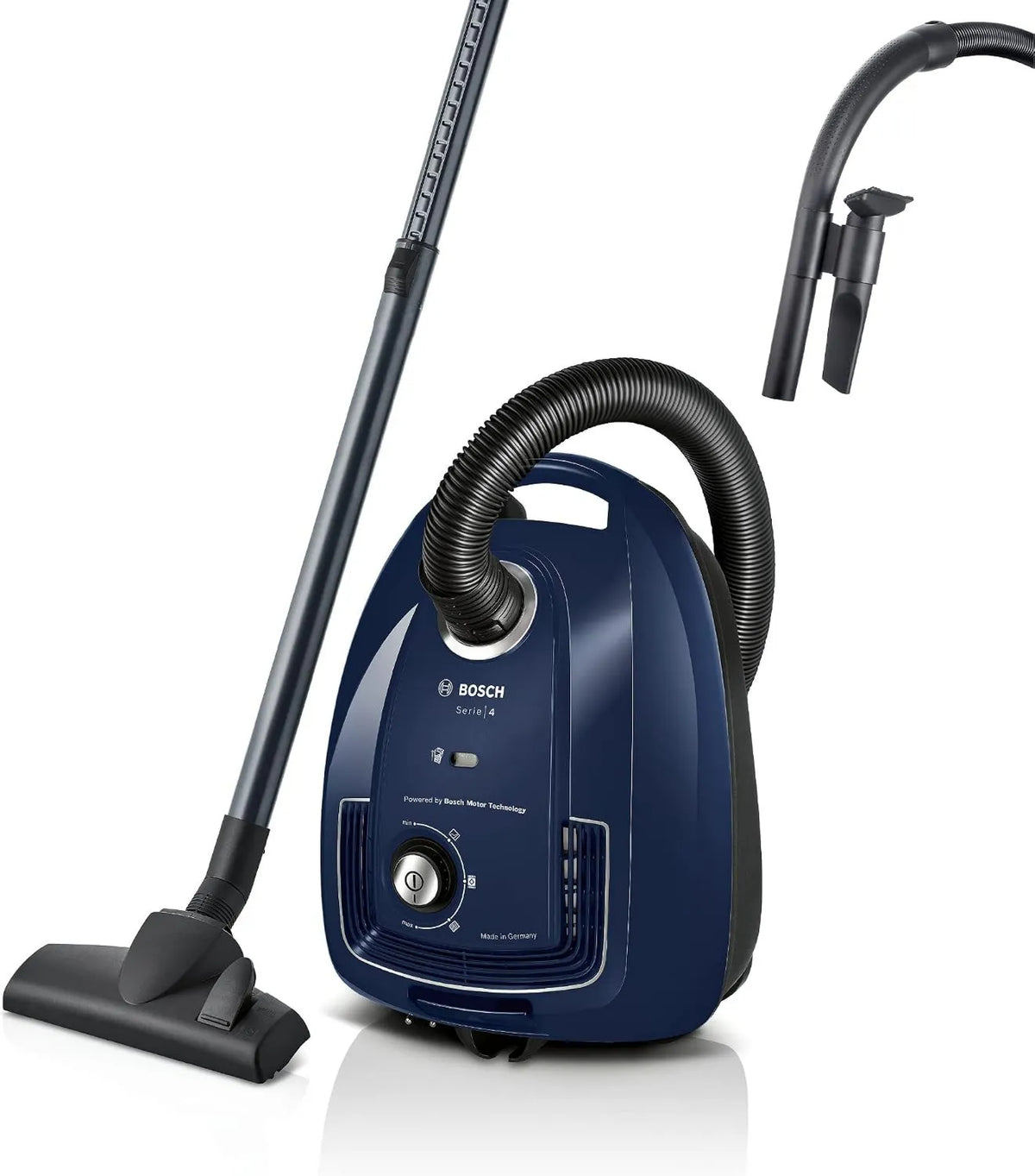 Bosch BGD38BU2 odkurzacz, 600 W, Odkurzacz z workiem serii 4, filtr higieniczny, klips na akcesoria, dysza do tapicerki, ssawka szczelinowa