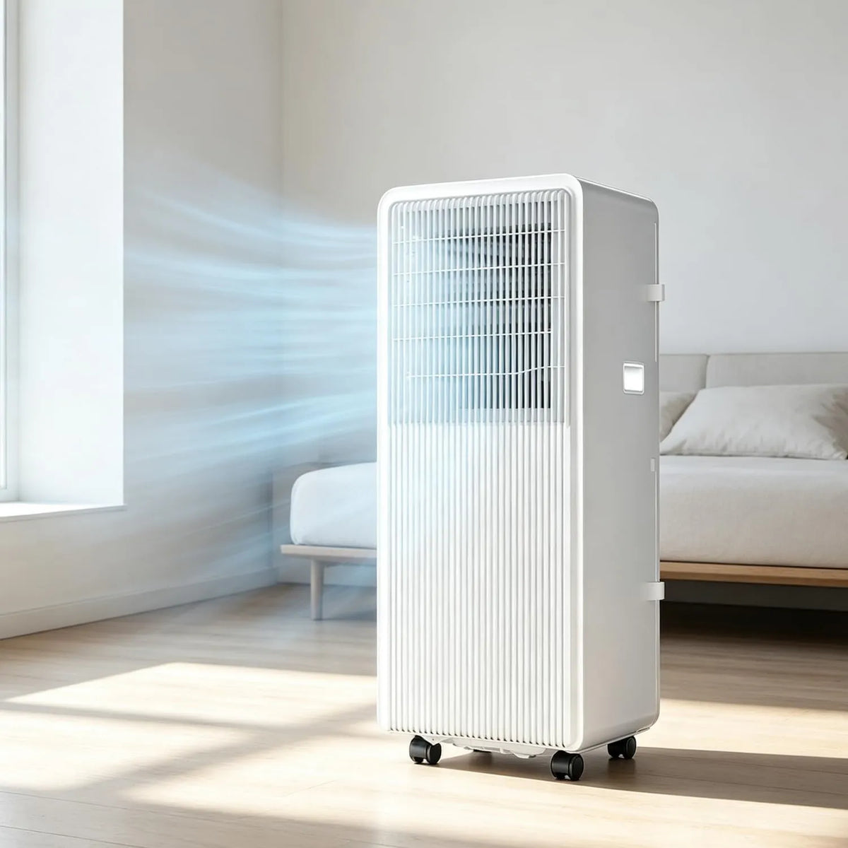GEJLELDS klimatyzator przenośny, Klimatyzator 14000BTU, przenośny, zegar, 24- godzinny zestaw do wentylacji okien i zegara, 40 m²