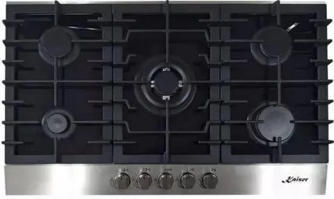 KCG 9386 płyta gazowa, 3,8 kW, 90 cm, Kaiser Autark płyta grzewcza gazowa, z 5 palnikami i palnikiem wok 3,8 kW, do zabudowy z ceramiki szklanej