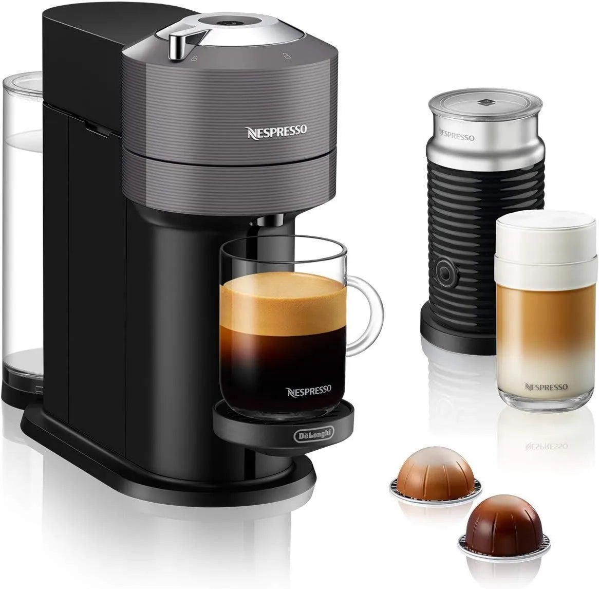 Nespresso, De 'Longhi ENV 120 120.Mchnienie mleka GYAE, emulgator mleka, szary 120.GYAE
