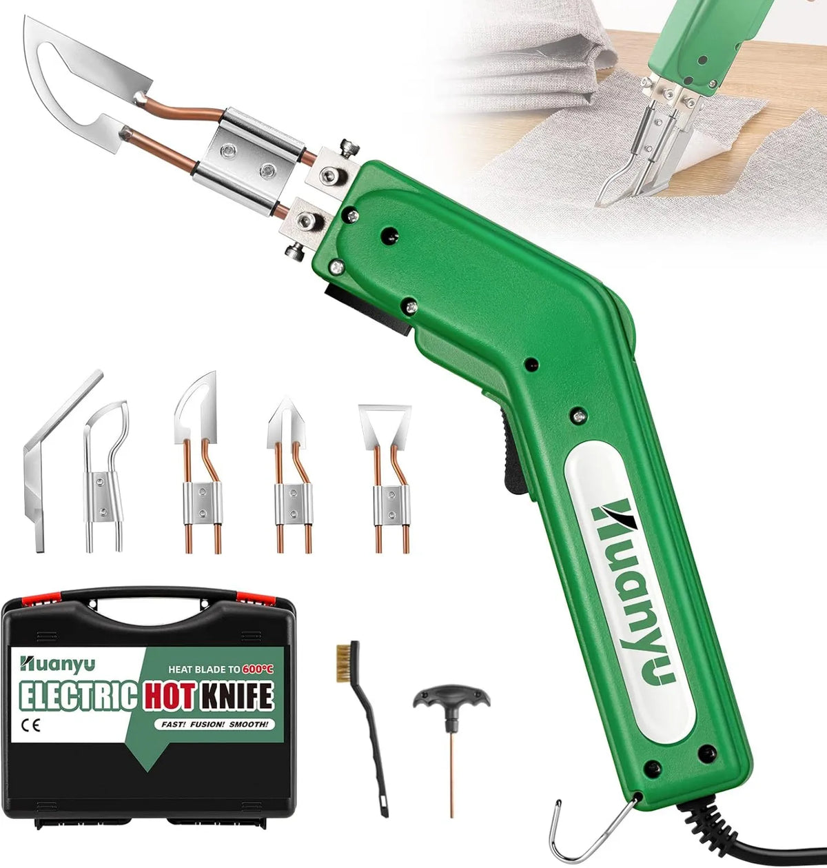 Huanyu, Noże, Cutter, przenośne, 100 W, 50 do 600°C, do gąbki tkaniny KT Board Fibre