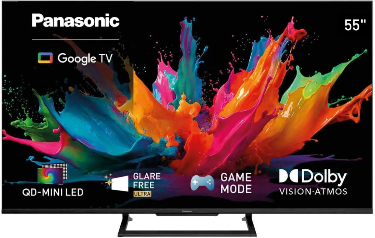 Panasonic monitor komputerowy, TN- 55 W90C Smart TV, 55 cali, 120 Hz, TV, 4K UHD, Bluetooth, 4K QD- Mini LED, AI 4K Colour Engine, 2026, 139 cm, Google TV Smart TV TN-55 W90C