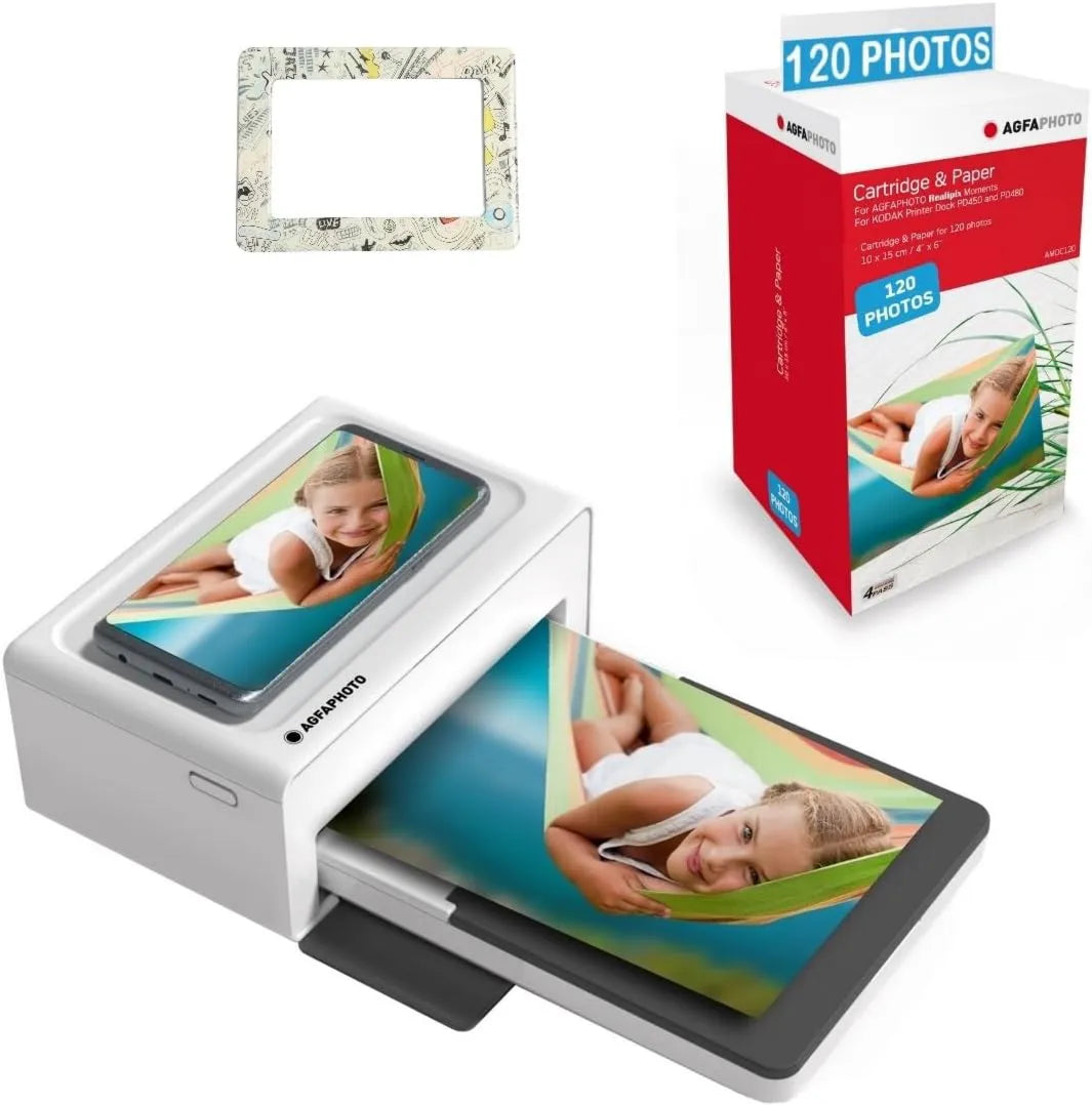 Drukarka, 15 cm, 10 x 15 cm, 760 g, łączność Bluetooth, druk fotograficzny Bluetooth 10 x 15 cm, sublimacja termiczna 4Pass