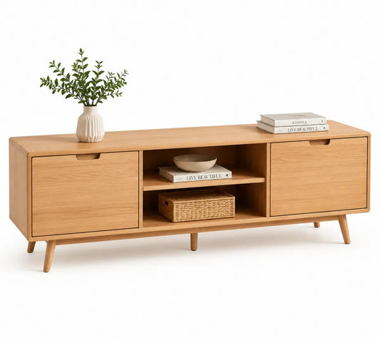 Szafka RTV z Drewna Dębowego 150x45x50 cm