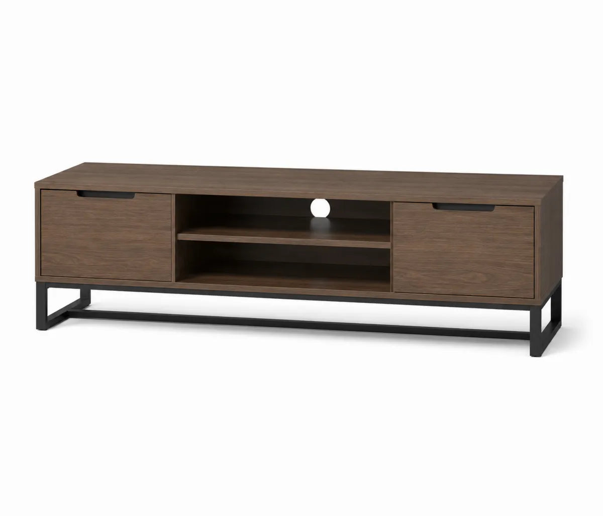 Szafka RTV MDF z półkami i stalowymi nogami 120x40x45 cm