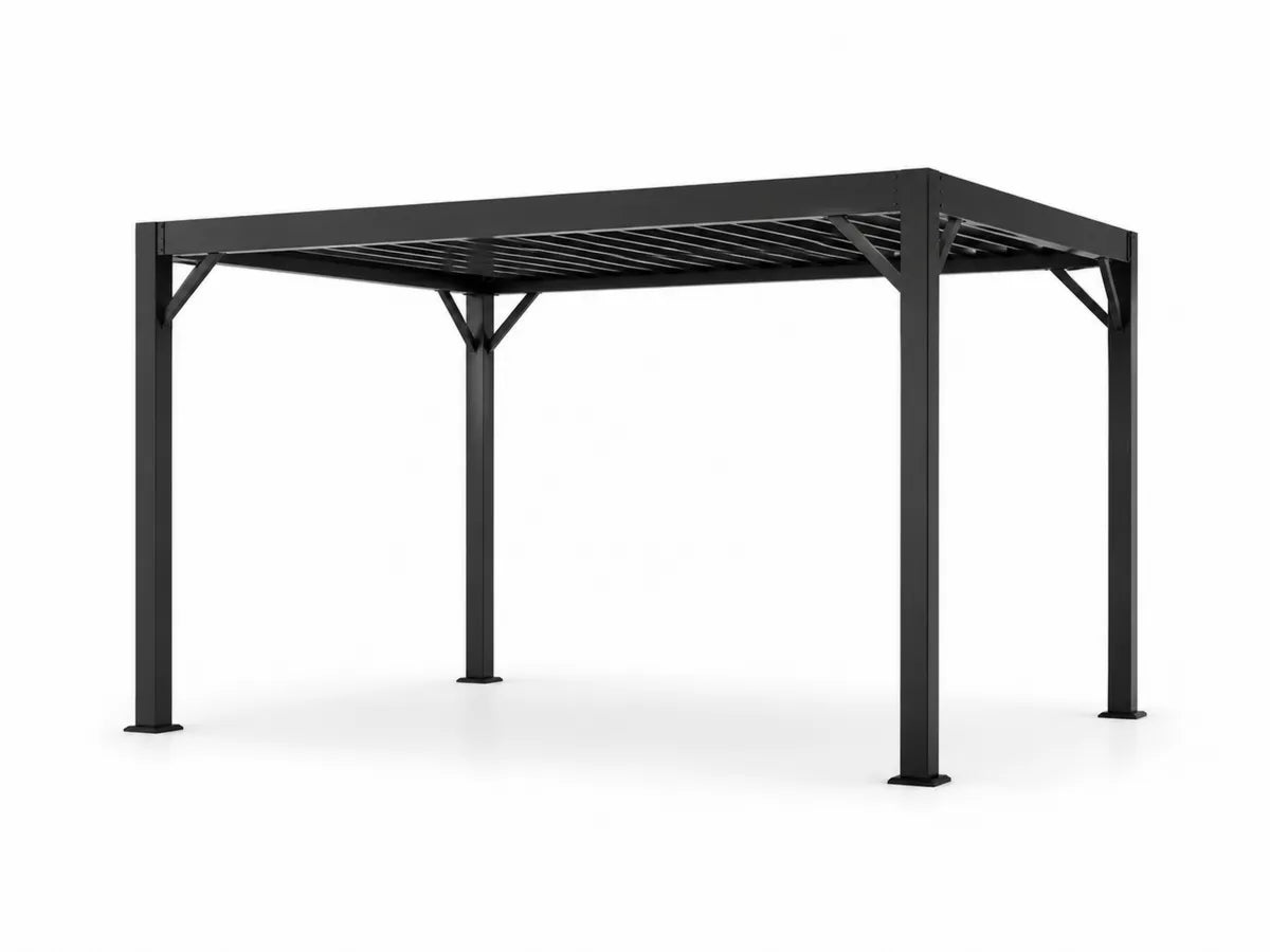Altana ogrodowa stalowa czarna 300x400 cm