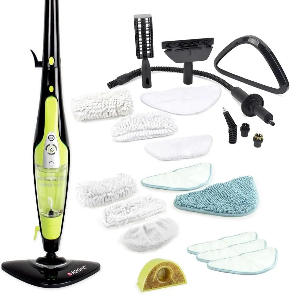 H2O myjka parowa, 2-in-1 Czyszczarka, 1500 W, 450 ml, duży zbiornik, para 2-en-1