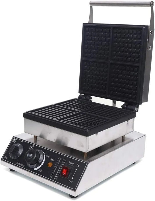 KenSyuInt gofrownica / opiekacz, maszyna do kanapek, gofry elektryczne, 2000 W, powłoka nieprzylepna, do świeżych gofrów belgijskich