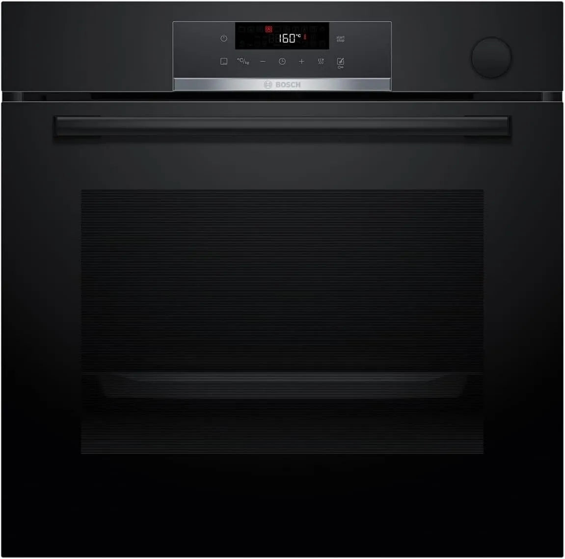 Bosch piekarnik do zabudowy, Piec elektryczny, 60 x 60 cm, Serie, zwrotne, para wodna, czarny, Serie 4, HRG532BB3 Built- w piekarniku z odstęp pary