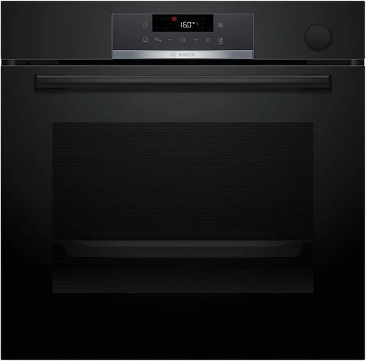 Bosch piekarnik do zabudowy, Piec elektryczny, 60 x 60 cm, Serie, zwrotne, para wodna, czarny, Serie 4, HRG532BB3 Built- w piekarniku z odstęp pary