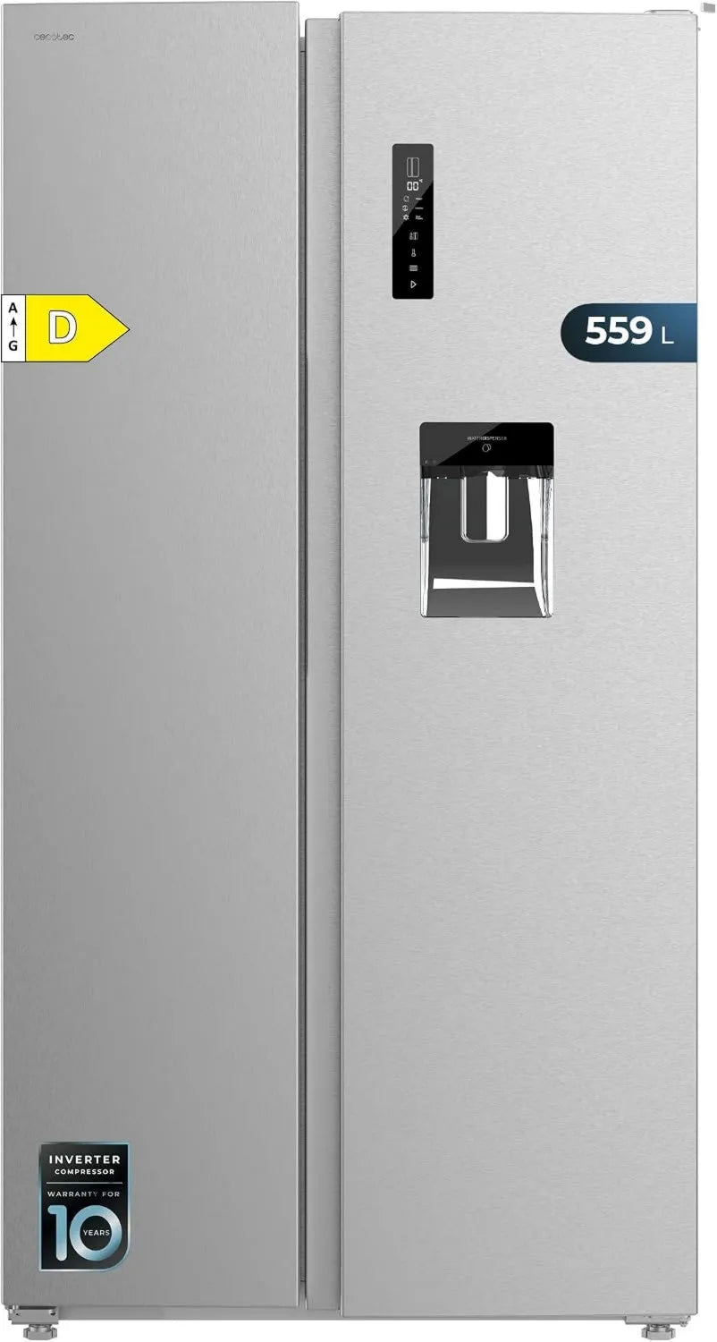 Cecotec lodówka, Bolero CoolMarket SBS, 559 l, Klasa energetyczna D, No Frost, Inwerter, Stal nierdzewna, 559 American