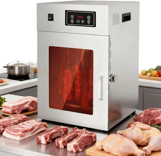 ZXSYYDS suszarka do żywności, Suszarka, odwodniona żywność, 30 do 90°C, licznik czasu, profesjonalny, stal nierdzewna, do odwadniania domowego wołowiny