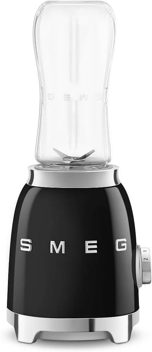 Smeg, PBF00BLEU Blender, 1 butelka 600 ml Umeblowane, 300 W, czarny, 2 poziomów prędkości
