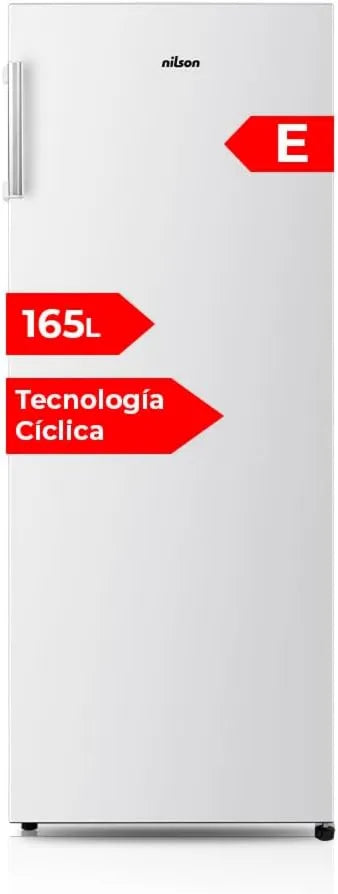 NILSON zamrażarka, 165 l, klasa energetyczna D, NCV145500E, tłumik, biały, drzwi odwracalne