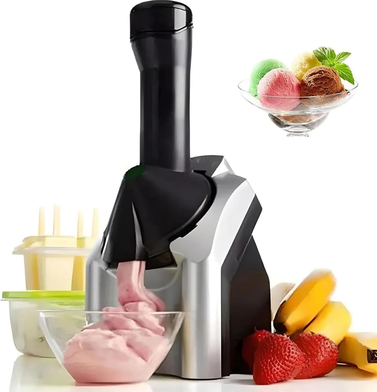 Generic, kostkarka do lodu, lodu i sorbetu, czarna, do deserów Zdrowie Mrożone owoce