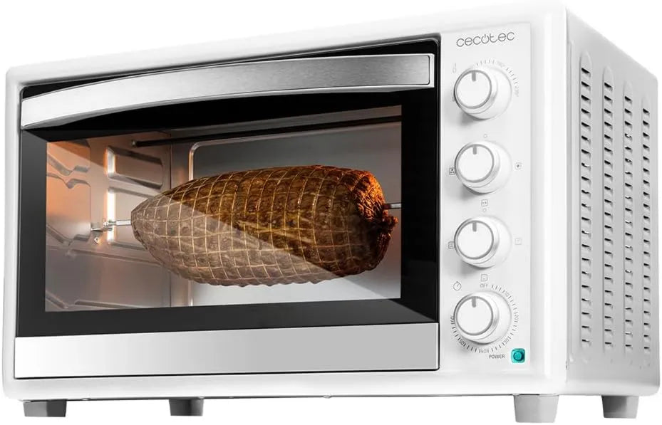 Cecotec mini piekarnik, Piec elektryczny, 46 l, 2000 W, 12 programów, 2 strefy temperatur, biały, Temperatura do 230o, Table Convection Piec 46