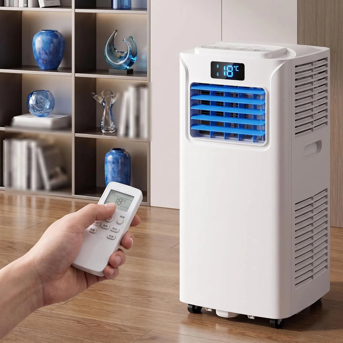 Generic klimatyzator przenośny, Klimatyzator, przenośny, licznik, oscylacja, chłodzenie do 300 m², zegar 24-godzinny