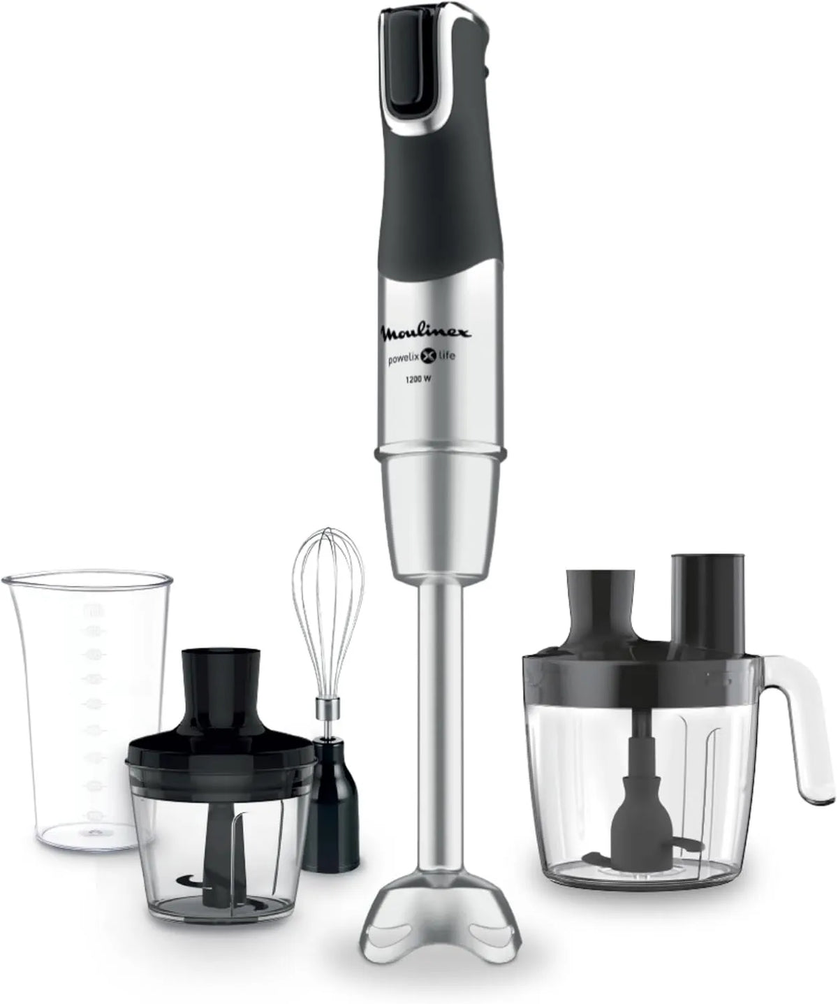 Moulinex blender ręczny, Mieszanina, 1200 W, Mikser elektryczny, Mieszacz InfiniForce Pro Scuba z Akcesoria Kit