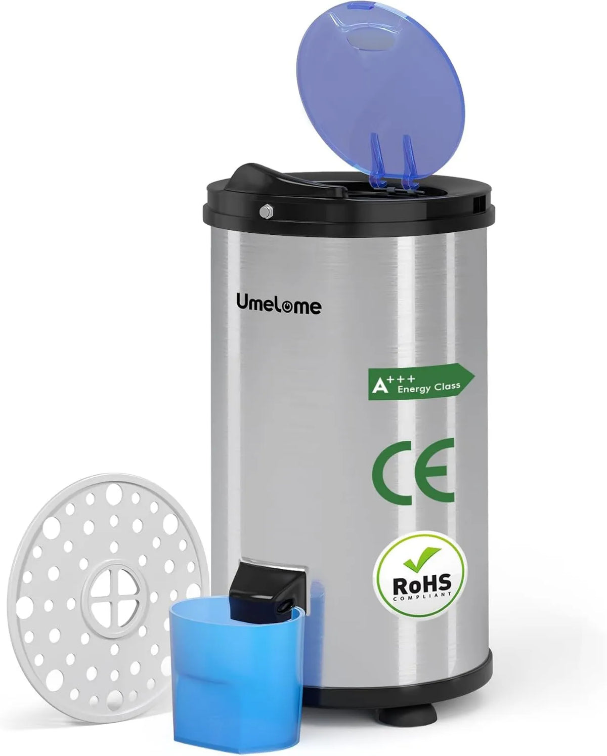 Umelome, Produkt srebrny, Wysoka wydajność spinner 4 kg Suszarka wirowa Drier Energy oszczędzania efektywności energetycznej klasy A + + +