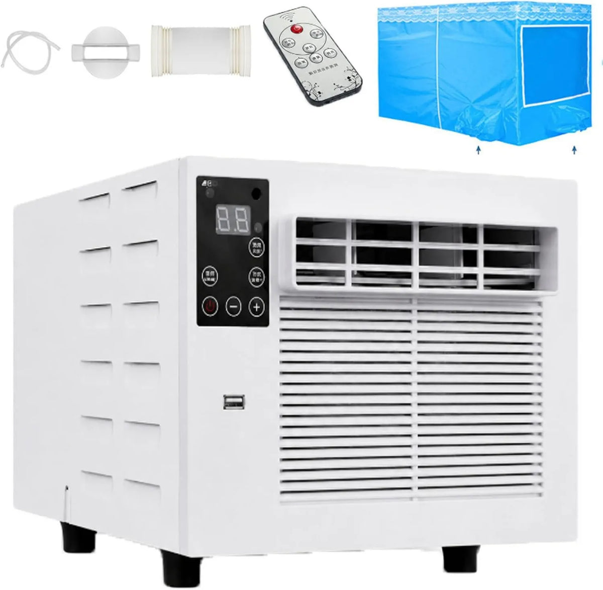 smafoseedding klimatyzator przenośny, AC + 1.8M, 280 W, Mobile, kemping, Air Cooler 280 W for Tent, Compact for 1-3 People, SUV, 1.8M
