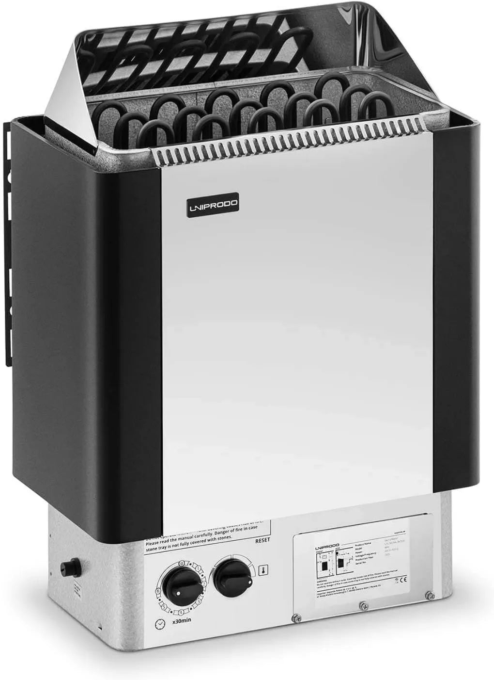 Uniprodo, Gotowanie naczynia UNI _ SAUNA _ S8.0 KW, 30 do 110°C, zegar UNI_SAUNA_S8.0 KW