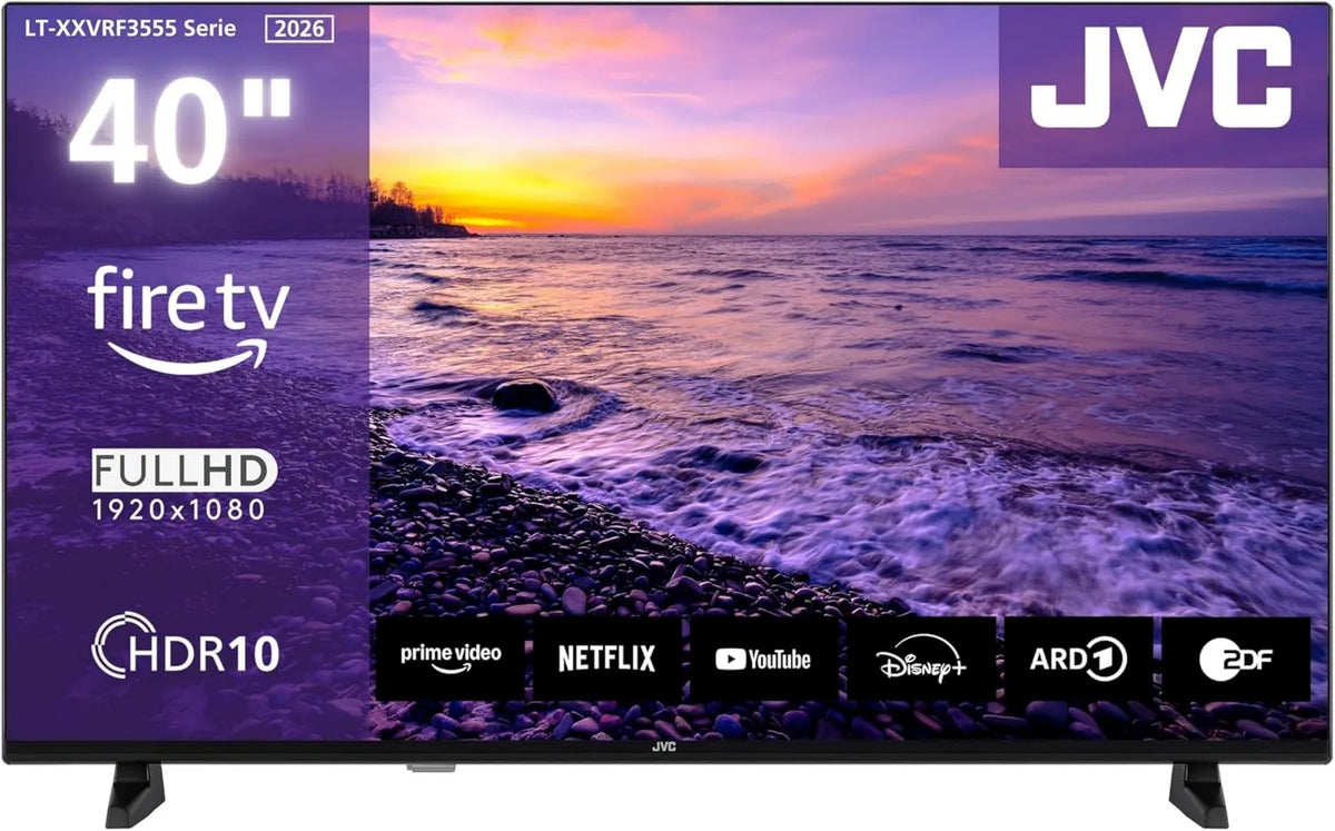 LT-40VRF3555 telewizor Smart TV, 100 cm, 40 cali, Full HD, JVC Fire TV, sterowanie głosowe Alexa i potrójny tuner LED