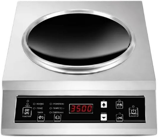 Générique kuchenka przenośna, Płyta indukcyjna, 3500 W, płyta indukcyjna do gotowania, stal nierdzewna, płyta indukcyjna ze stali nierdzewnej Wok 3500 W