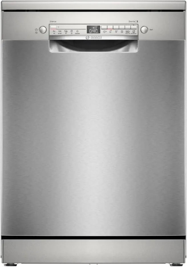 Bosch zmywarka, SMS2HTIE6E, 60 cm, Domowa łączność, tłumik, stal nierdzewna, 13 usług, Seria 2, extra suchy SMS2HTI06E