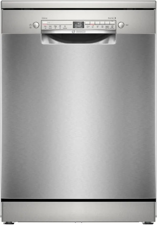 Bosch zmywarka, SMS2HTIE6E, 60 cm, Domowa łączność, tłumik, stal nierdzewna, 13 usług, Seria 2, extra suchy SMS2HTI06E