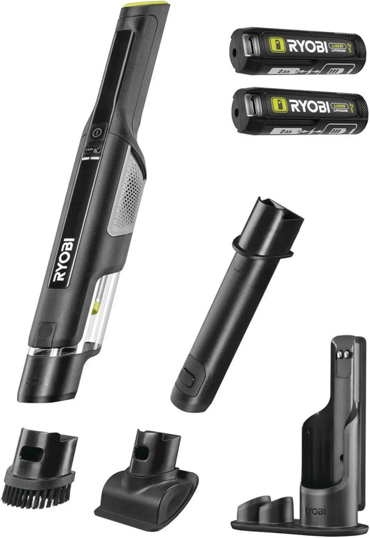 RYOBI odkurzacz ręczny, Odkurzacz, RHV44- 220 G, USB, Stacja przystosowawcza + 2 Baterie 2.0 Ah wliczone RHV44-220 G