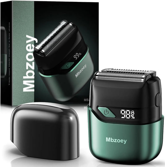 Mbzoey, IPX7 Elektryczne golarki dla mężczyzn: wodoodporne, Emerald zielony