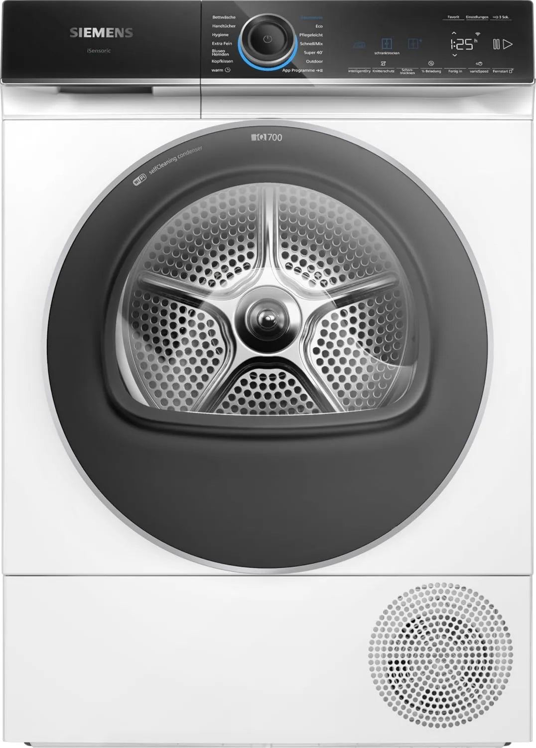 SIEMENS suszarka z pompą ciepła, iQ700 WQ46B2D41 Pralka, 9 kg, Home Connect, variospeed Plus, tłumik, ochrona nitki, pół obciążenia, autoSuchy, podłączenie do