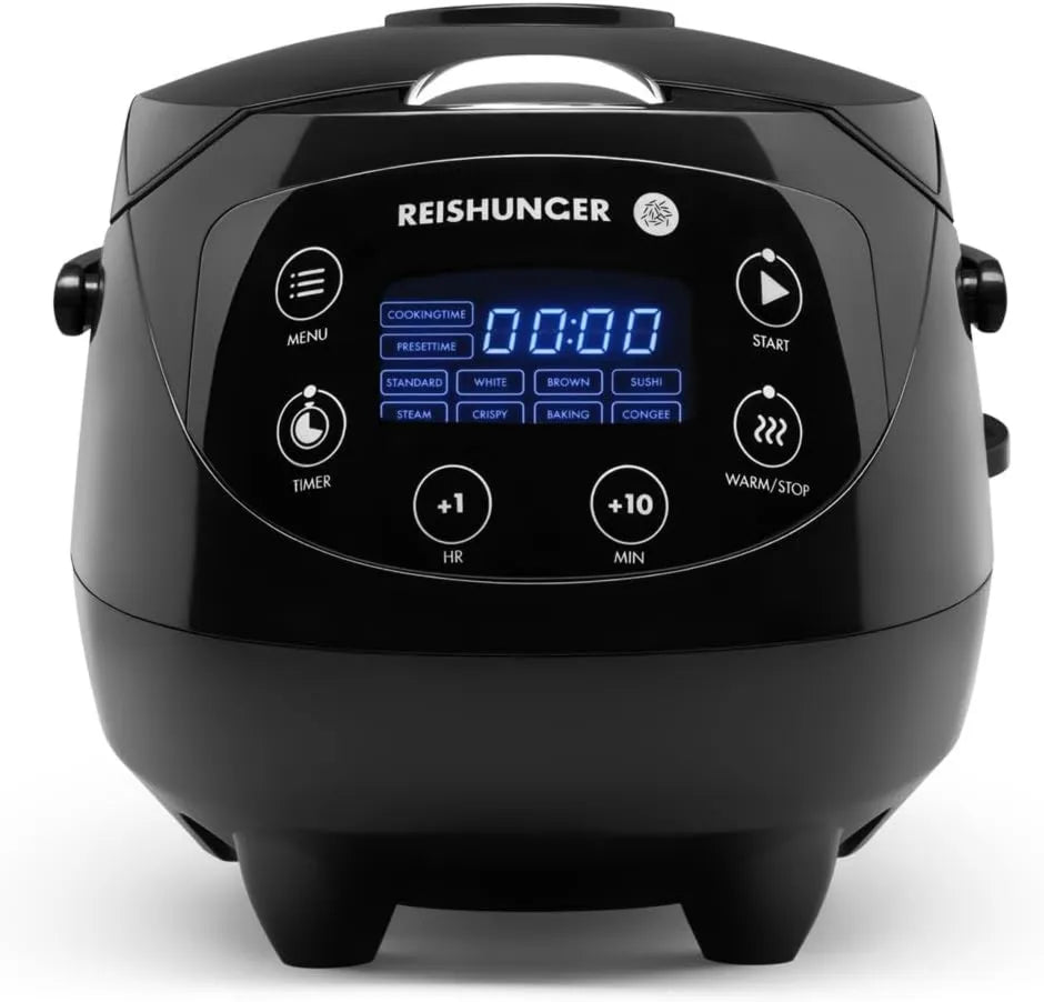 REISHUNGER ryżowar, Kucharka, kuchenka, 0, 6 l, ciepła ładowarka, para, czerń, dla 1-3 osób