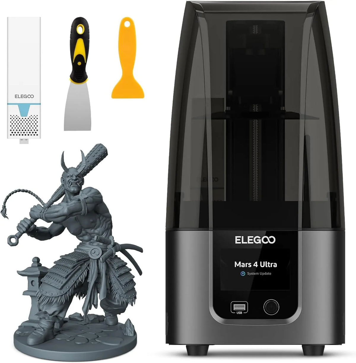 Drukarka, 156,36 mm, 77,76 mm, ELEGOO Mars 4 Ultra Resin drukarka 3D z oczyszczaczem powietrza, monochromatyczny wyświetlacz LCD