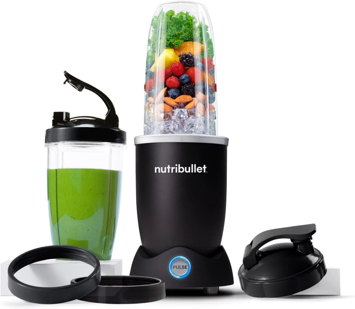 NutriBullet blender kielichowy, Mikser NB120MB, 1200 W, czarny, 700 ml i 900 ml soczewki, Nutrillet Pro 1200 700 ml 900 ml