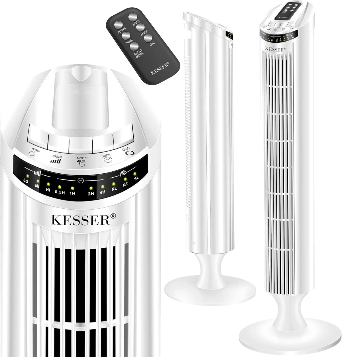 KESSER, Klimatyzator, wentylator kolumnowy z ekranem LED