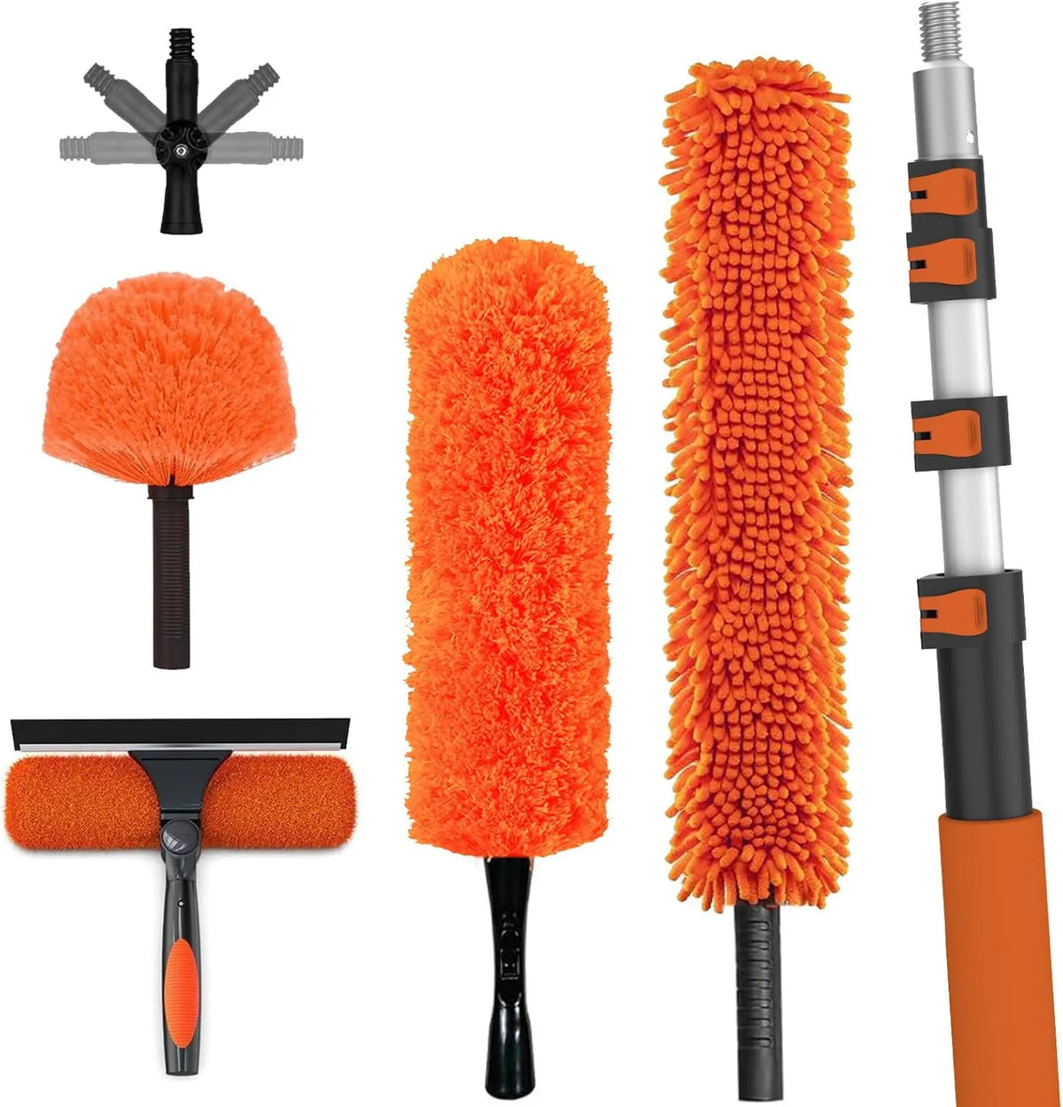 LAANPOLE, Wentylator, 2-in-1, profesjonalny, Plumeau Poussiere z 6m Rejon teleskopowy 2-en-1