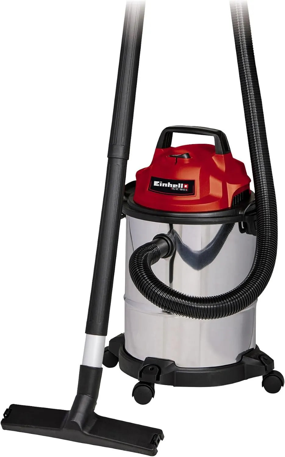 Einhell, TC- VC 1815 S Odkurzacz, 15 l, 1250 W, duży zbiornik, stal nierdzewna, 15 l Pirat ac ec & Humide 1250 W ac à poir, 1 250 W
