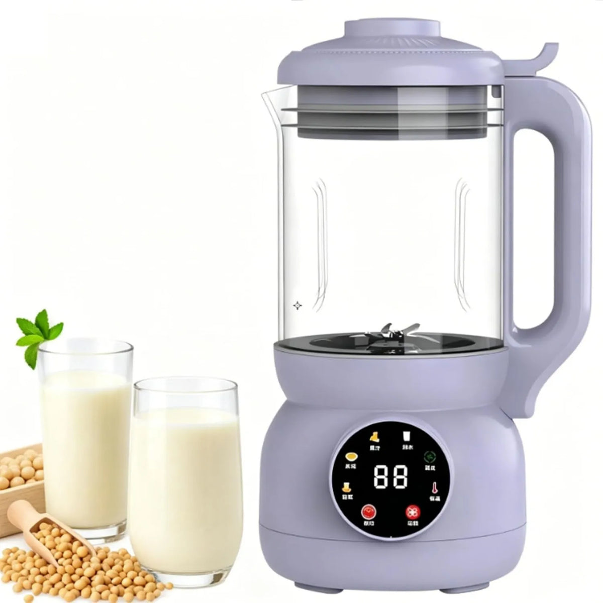 Generic spieniacz do mleka, Maszyna do mleka, maszyna do mleka roślinnego i mleka orzechowego, 1000 ml, szkło